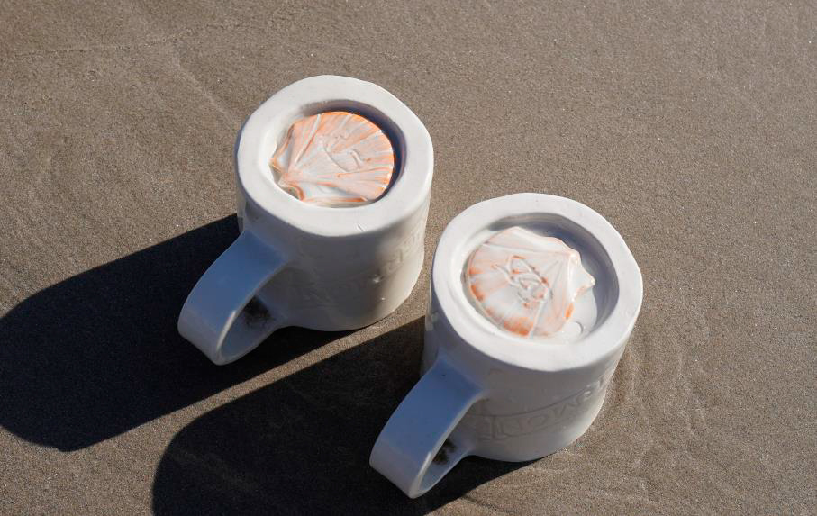 sea mug on beach